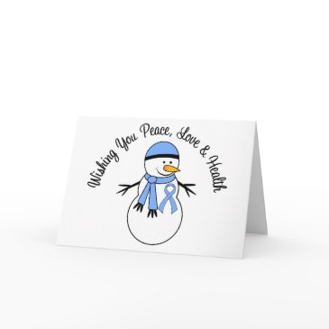 christmas snowman prostate cancer ribbon holiday invitations