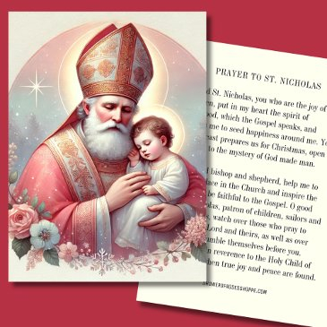 christmas st. nicholas. baby jesus feast day place invitations