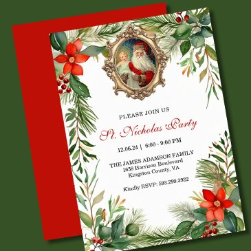 christmas st. nicholas feast day party invitation
