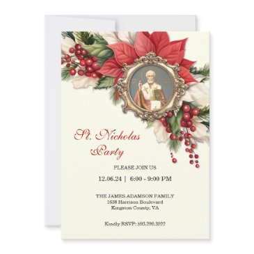 christmas st. nicholas feast day party invitations