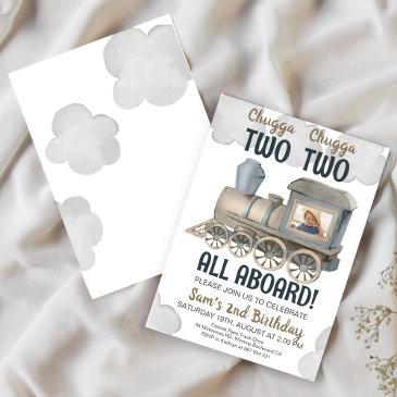 chugga chugga two two 2nd birthday invitation