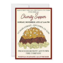 Small Cincinnati Chili Ohio Oh Food Spaghetti Supper Invitation Front View