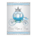 cinderella blue princess birthday party invitation