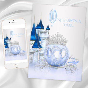 cinderella princess birthday invitation