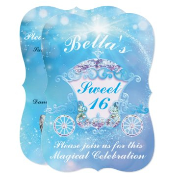 Cinderella Sweet 16 Invitations Rawrpink