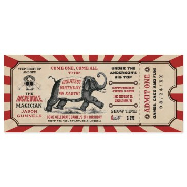cirus birthday party ticket invitations raffle