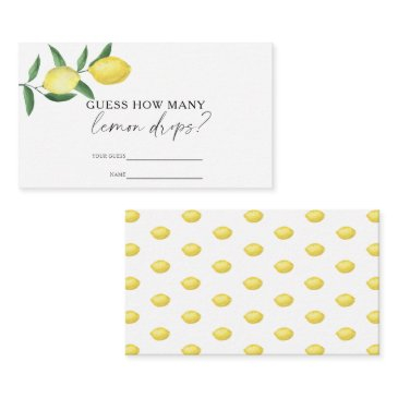 citrus lemon - guess how many lemon drops enclosure invitations