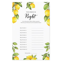 Small Citrus Lemons The Price Is Right Baby Game Front View