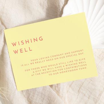 citrus minimalist yellow wedding wishing well enclosure invitations