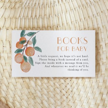 citrus oranges green baby shower books for baby enclosure invitations
