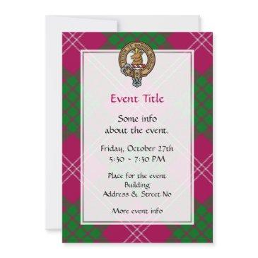 clan crawford crest invitation