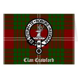 Small Clan Crawford Crest Tartan Front View