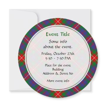 clan fraser of lovat tartan invitation