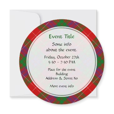 clan fraser tartan invitation