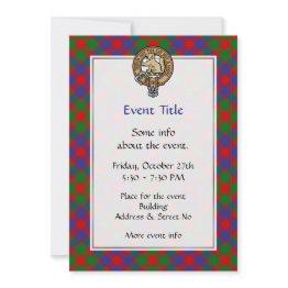 Small Clan Macgowan Crest Invitation Front View