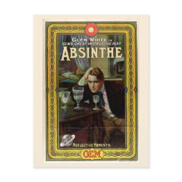 Small Classic Absinthe Poster Postinvitations Front View