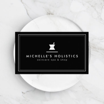 classic apothecary holistic medicine black business invitations