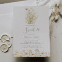 classic blush wildflower sweet 16 birthday party invitation