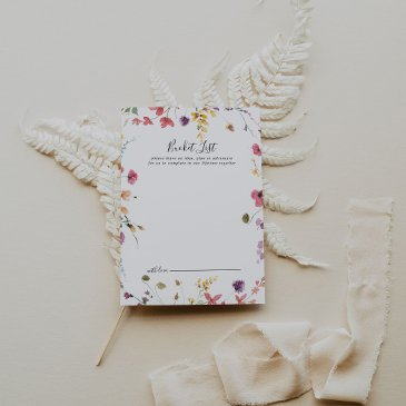 classic colorful wild wedding bucket list invitations