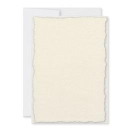 Small Classic Faux-deckle Edge Wedding Invite Template Front View