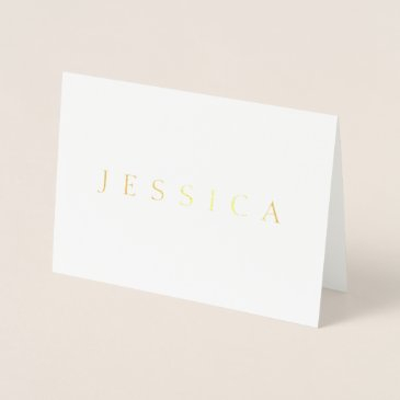 classic name (or word) foil invitations