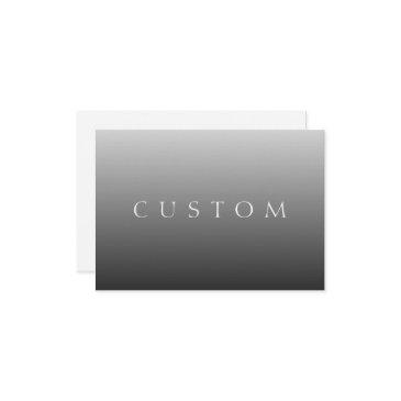 classic name or word | gradient grey enclosure invitations