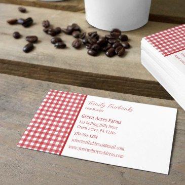 classic red and white gingham plaid business invitations