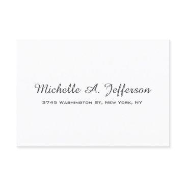 classical handwriting creative trendy white enclosure invitations