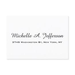 Small Classical Handwriting Creative Trendy White Enclosure Invitations Front View