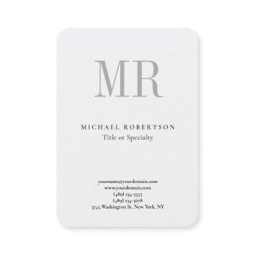 classical monogram grey white minimalist plain business invitations
