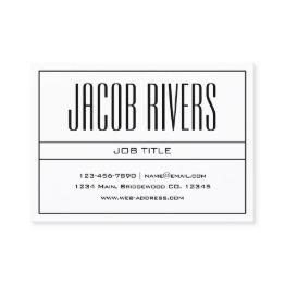 Small Classy Modern Professional Black & White Business Invitations Front View
