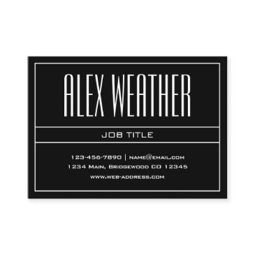 classy modern professional white & black business invitations