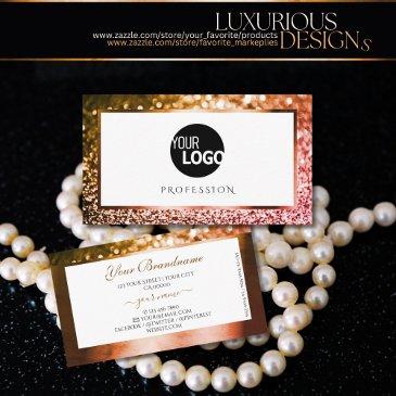 classy orange pink ombre glitter white add logo business invitations