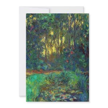 claude monet - corner of a pond with waterlilies thank you invitations