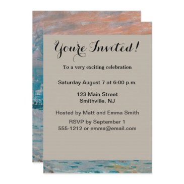 claude monet impression sunrise french invitation