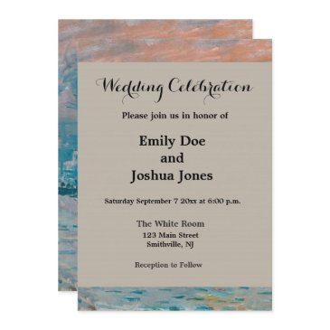 claude monet impression sunrise french invitation