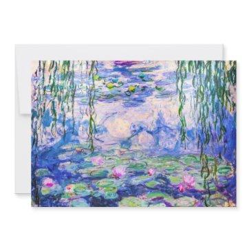 claude monet - water lilies / nympheas 1919 invitation