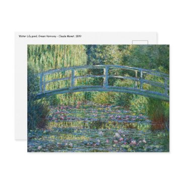 claude monet - water lily pond, green harmony postinvitations