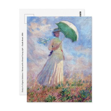 claude monet - woman with a parasol facing right postinvitations