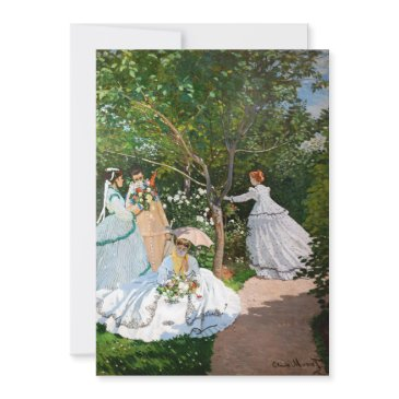 claude monet - women in the garden invitation