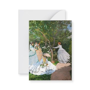 claude monet - women in the garden note invitations