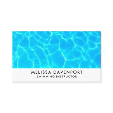 clear blue pool water photo business invitations