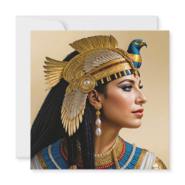 Small “cleopatra Vii's Realism: A Portrait” Holiday Invitations Front View