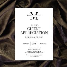 Small Client Appreciation Day Minimalist Modern Business Invitation Front View