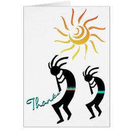 Small Cliff Dwellers, Kokopelli, Native American Dancers Front View
