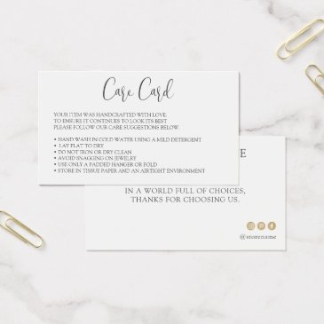 clothing care enclosure editable instructions