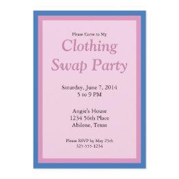 Small Clothing Swap Party Invitation Front View