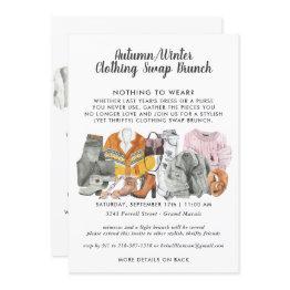 Small Clothing Swap Party Invitation Front View