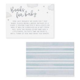 Small Clouds And Stars Books For Baby Enclosure Invitations Front View