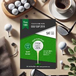 Small Club/corporate Golf Tournament Invitation Front View